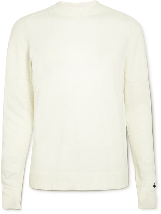 Photo: Nike Golf - Tiger Woods Logo-Embroidered Wool-Blend Sweater - White