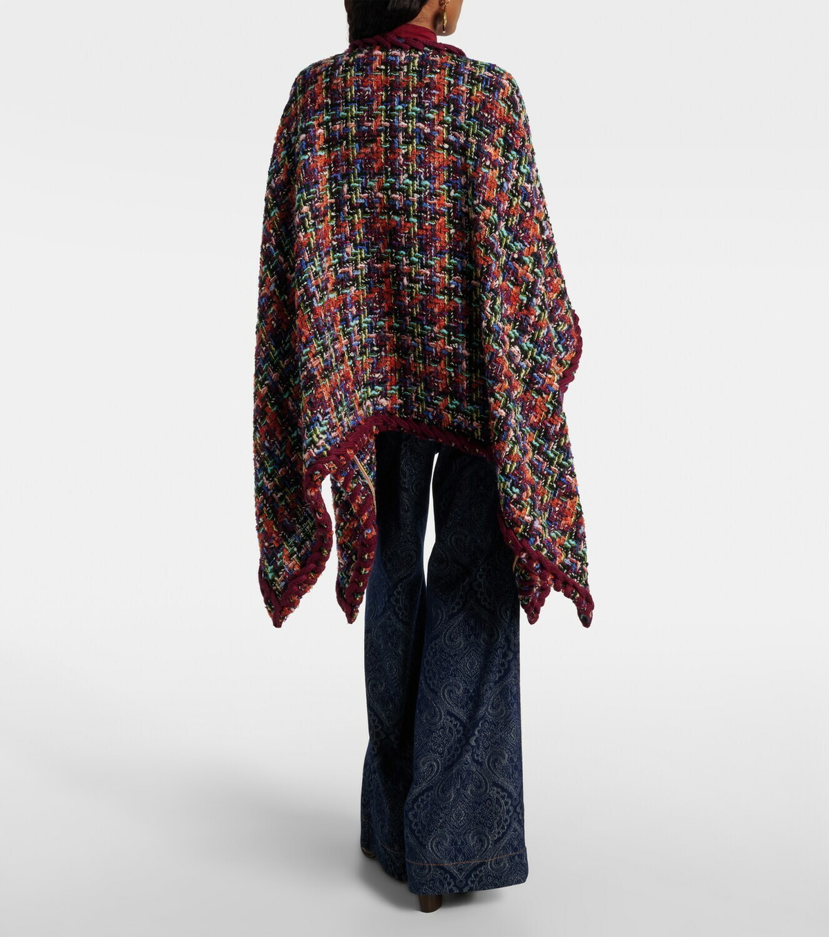 Etro Wool, mohair, and cotton-blend cape