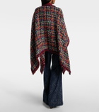 Etro Wool, mohair, and cotton-blend cape
