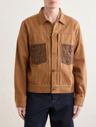 Kardo - Marvin Cotton-Jacquard Trucker Jacket - Brown