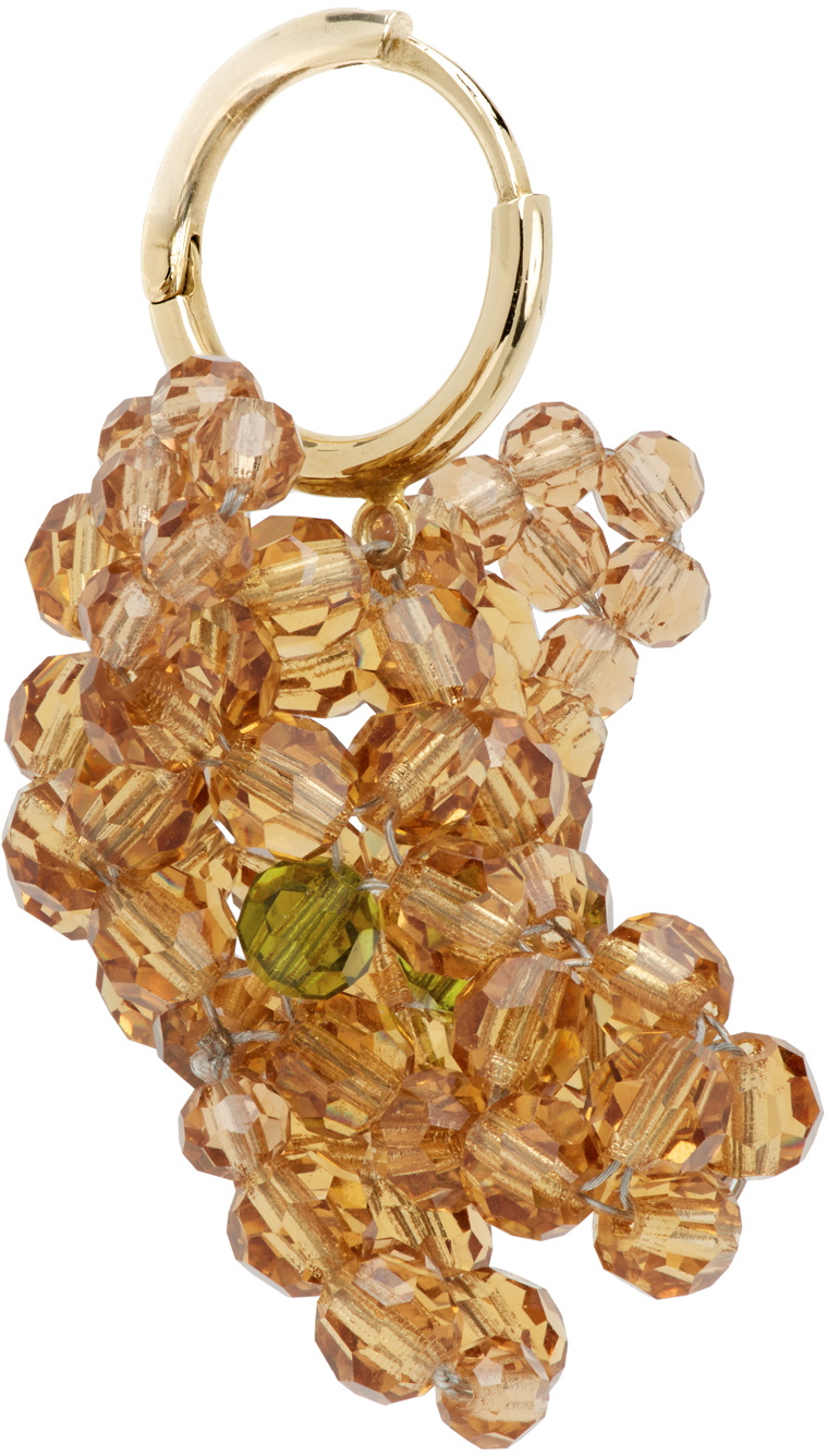 Simone Rocha Brown & Green Creature Trophy Head Single Earring