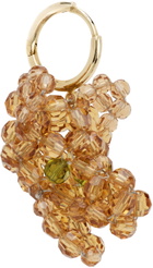 Simone Rocha Brown & Green Creature Trophy Head Single Earring