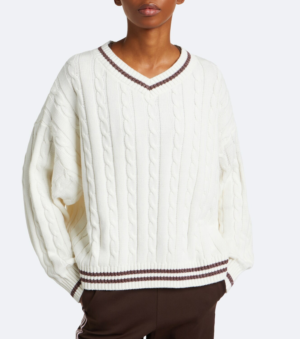 The Upside Millie cable-knit cotton sweater