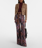 Etro Paisley cotton-blend flared pants