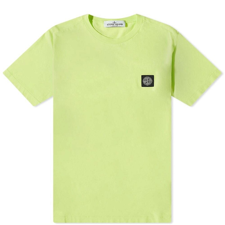 Photo: Stone Island Junior Patch Logo T-Shirt in Lemon