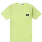 Stone Island Junior Patch Logo T-Shirt in Lemon