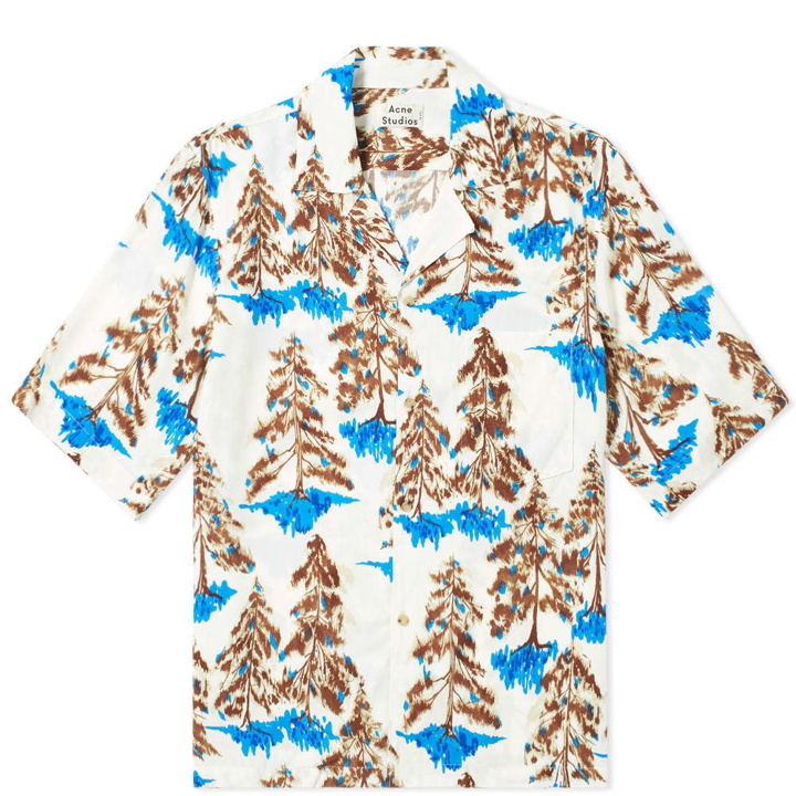 Photo: Acne Studios Simon Pine Vacation Shirt White & Brown