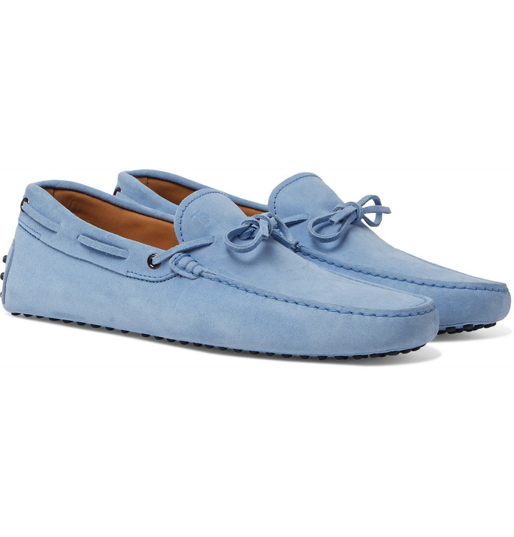 Photo: TOD'S - Gommino Suede Driving Shoes - Blue