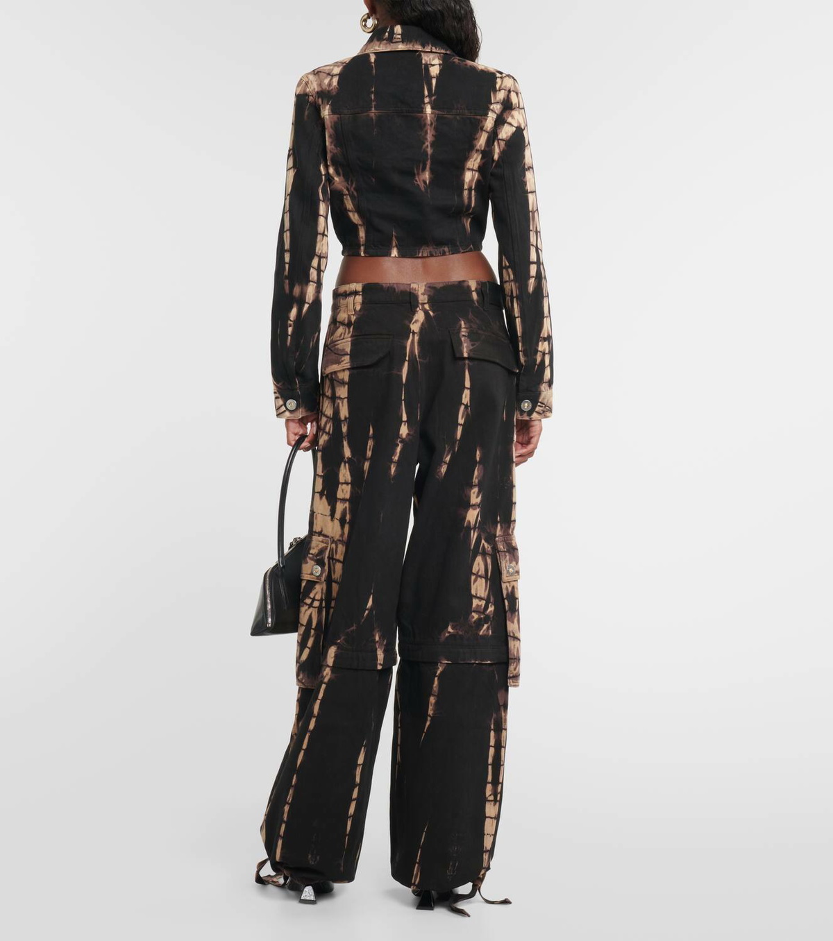 Dion Lee Tie-dye cropped denim jacket