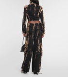 Dion Lee Tie-dye cropped denim jacket