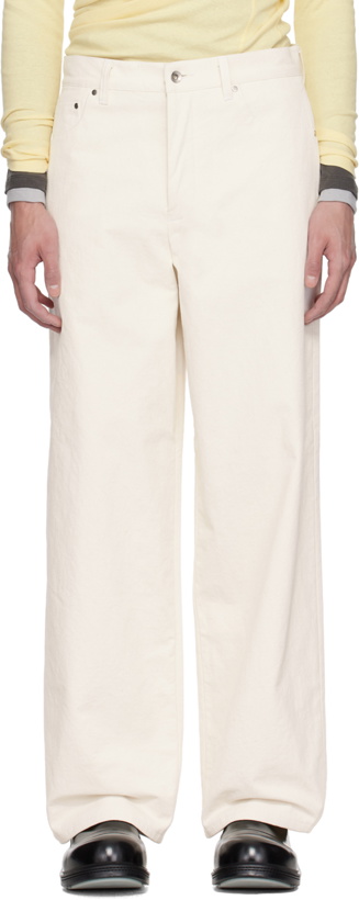 Photo: Karmuel Young White Rectangle Molded Jeans