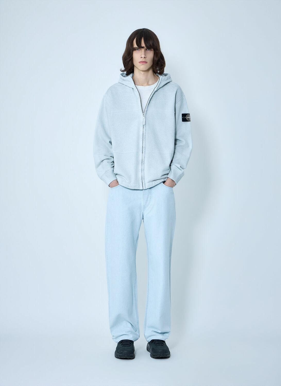 Stone Island Wide-Leg Denim Jeans