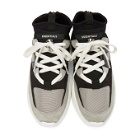 Essentials Black and Grey Sock Runner Sneakers