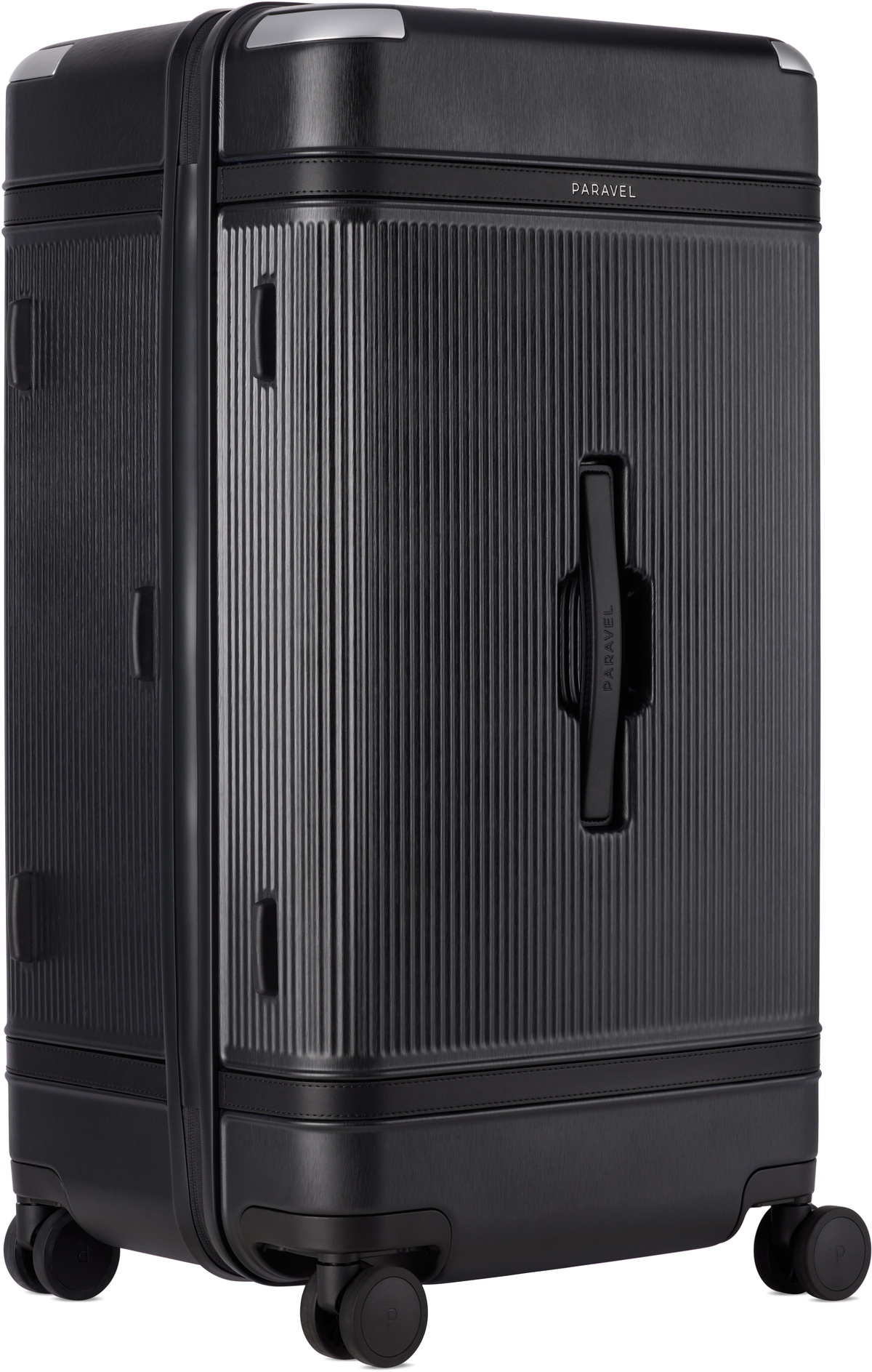 Paravel Black Aviator Trunk Suitcase