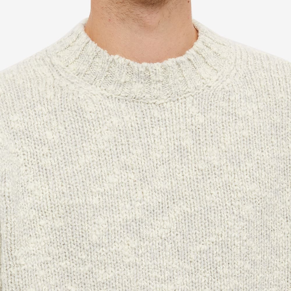 Studio Nicholson Men's Trinity Boucle Merino Crew Knit in Ice Marl