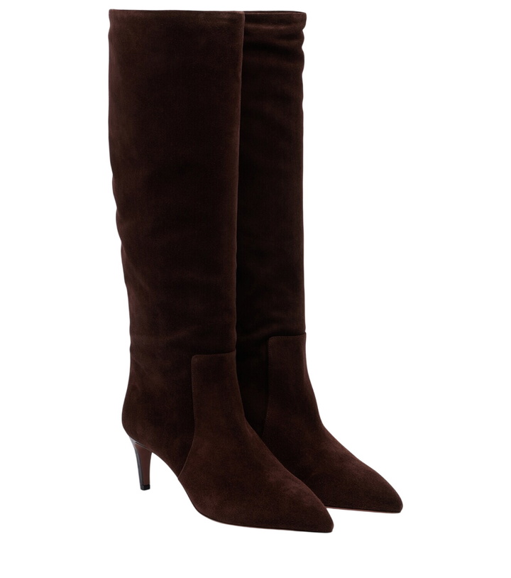 Photo: Paris Texas Stiletto suede knee-high boots