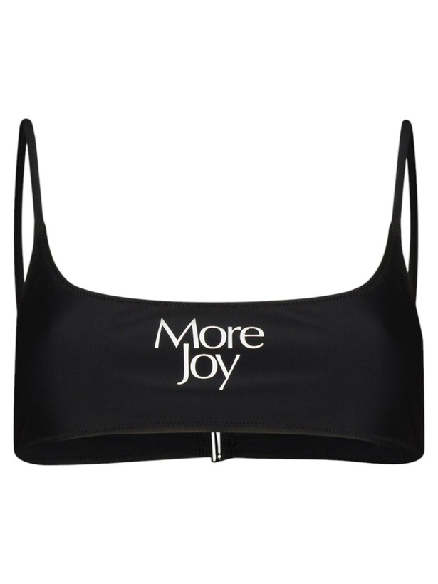 Photo: More Joy Logo Print Bikini Top