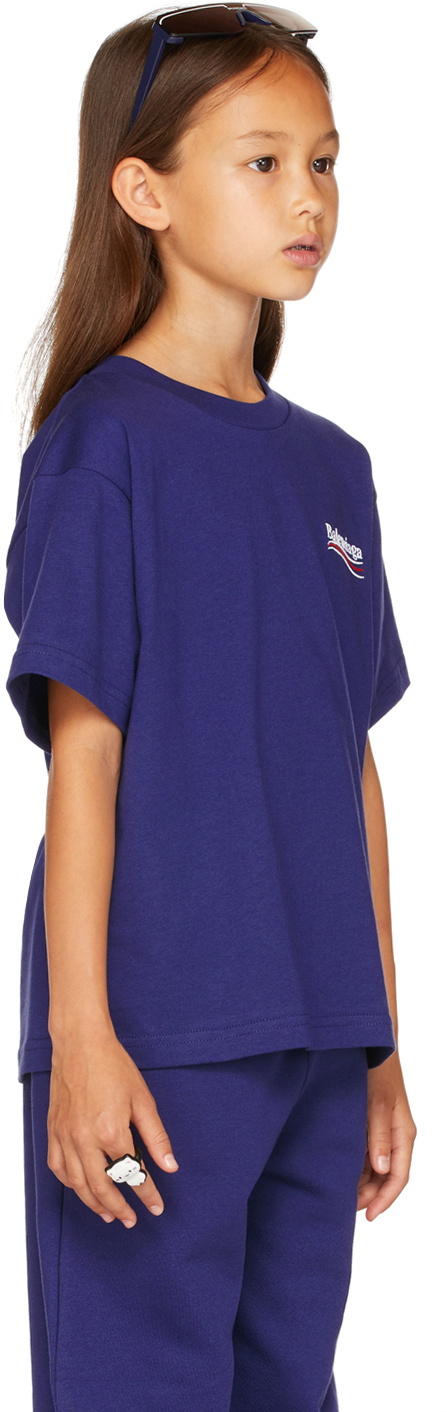 Balenciaga Kids Kids Navy Campaign T-Shirt Balenciaga Kids
