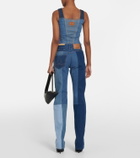 Marine Serre - Moonogram patchwork straight jeans