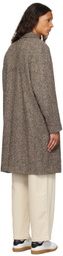 AFTER PRAY Beige & Brown Rogan Coat