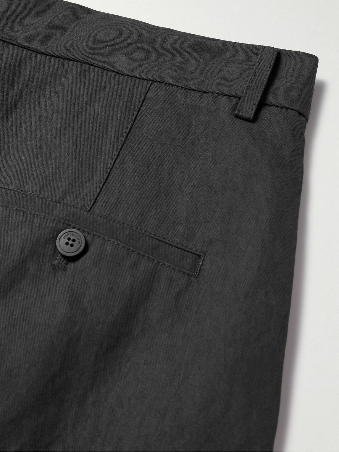 LE 17 SEPTEMBRE - Straight-Leg Pleated Twill Bermuda Shorts - Black
