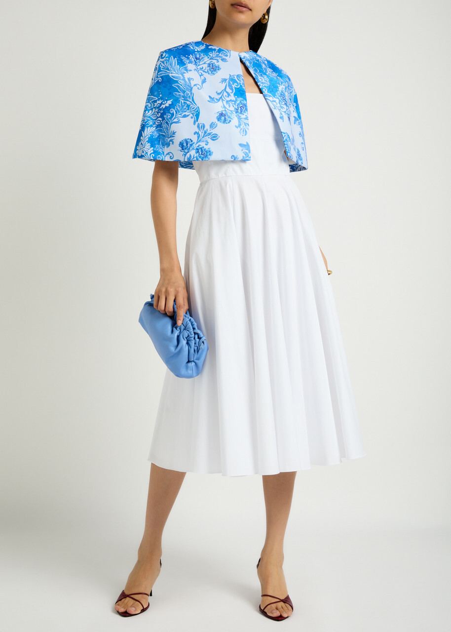 Emilia Wickstead Virginie Floral-print Taffeta Cape Multi Floral