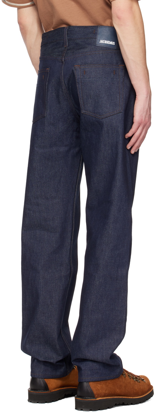 Jacquemus Navy Le Raphia 'Le de Nîmes Fresa' Jeans Jacquemus