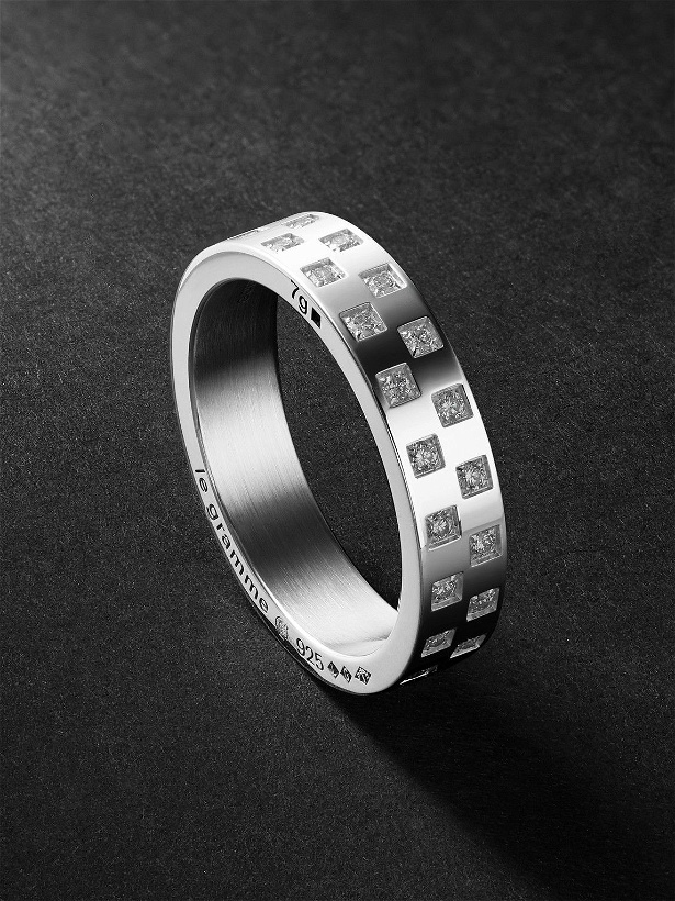 Photo: Le Gramme - 7g Sterling Silver Diamond Ring - Silver