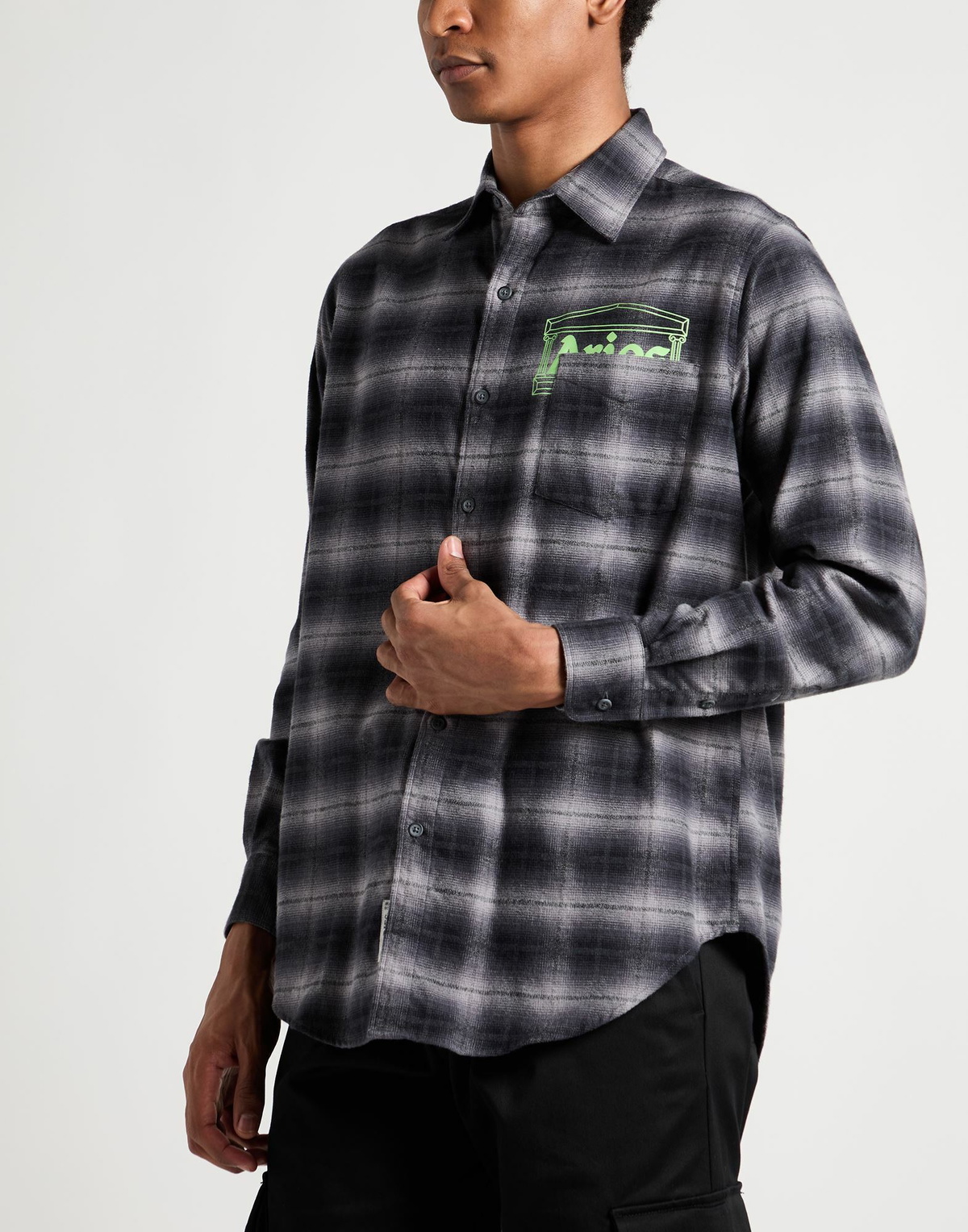 Aries Mens Shirt Charcoal