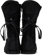 Ann Demeulemeester Black Palne High-Top Boxing Sneakers