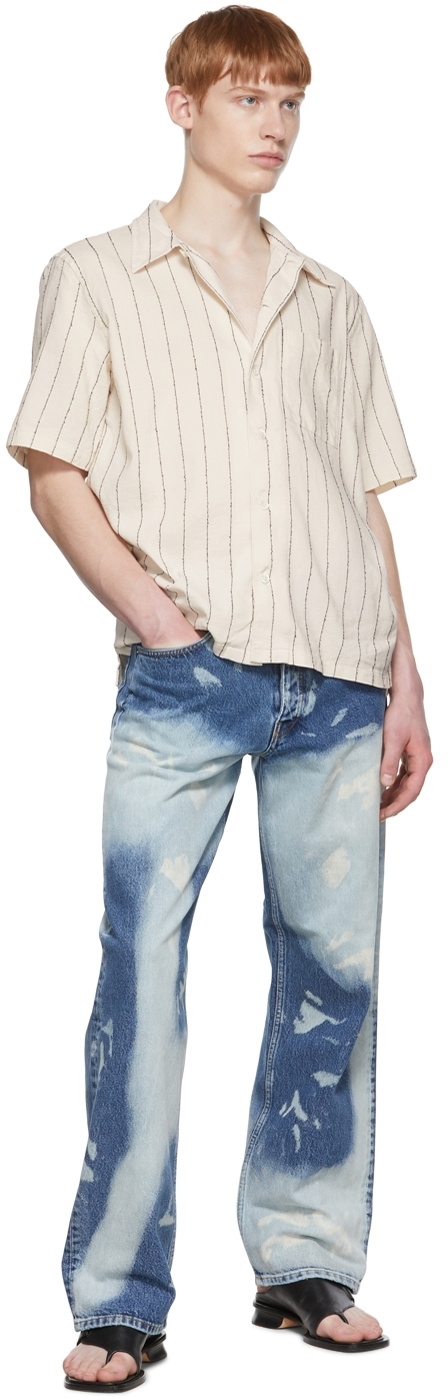 トップス SUNFLOWER 24ss Spacey Shirt Off white Sunflower Spacey SS Shirt in Off White | Wallace Mercantile Shop