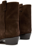 Khaite Clive 35 Suede Ankle Boots Brown