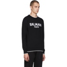 Balmain Black and White Logo Sweater