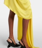 David Koma Draped satin top and skirt set
