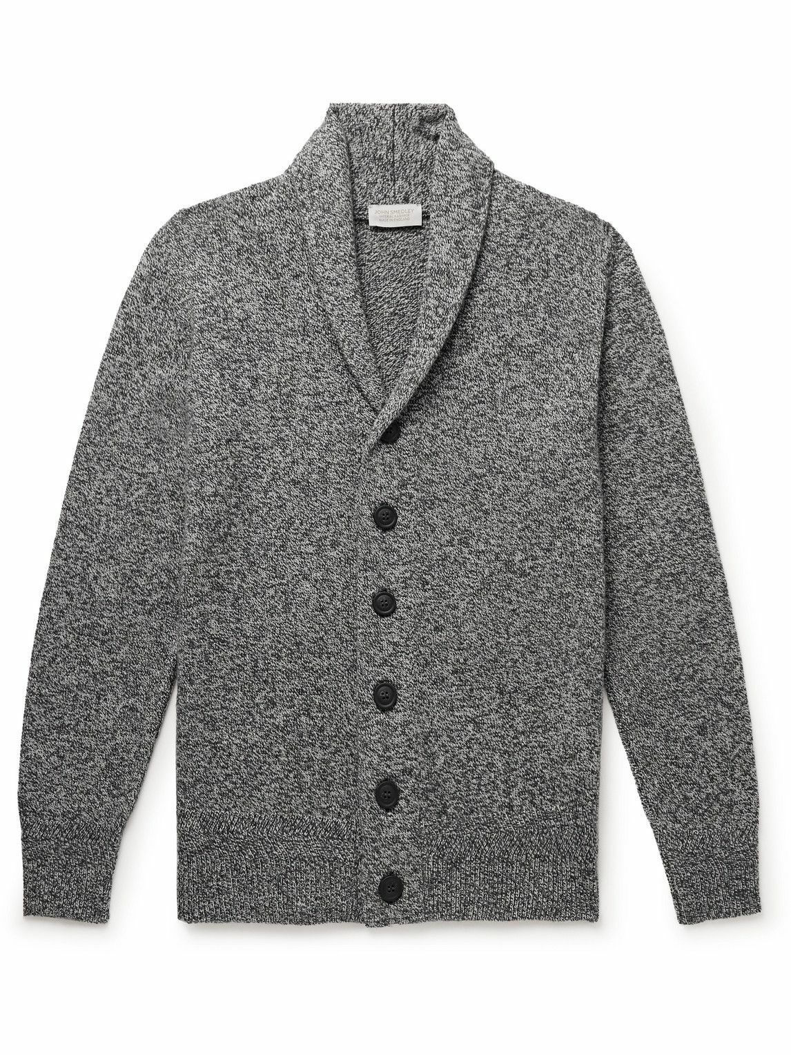 JOHN SMEDLEY｜30G Cotton Cardigan（Gray・L） John Smedley - Cullen Slim-Fit Recycled-Cashmere and Merino Wool