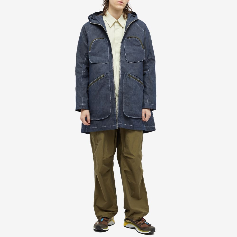 Paria Farzaneh Men's Waxed Denim Parka Jacket in Indigo