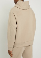 ON Focus Tech Hooded Cotton-blend Sweatshirt Beige