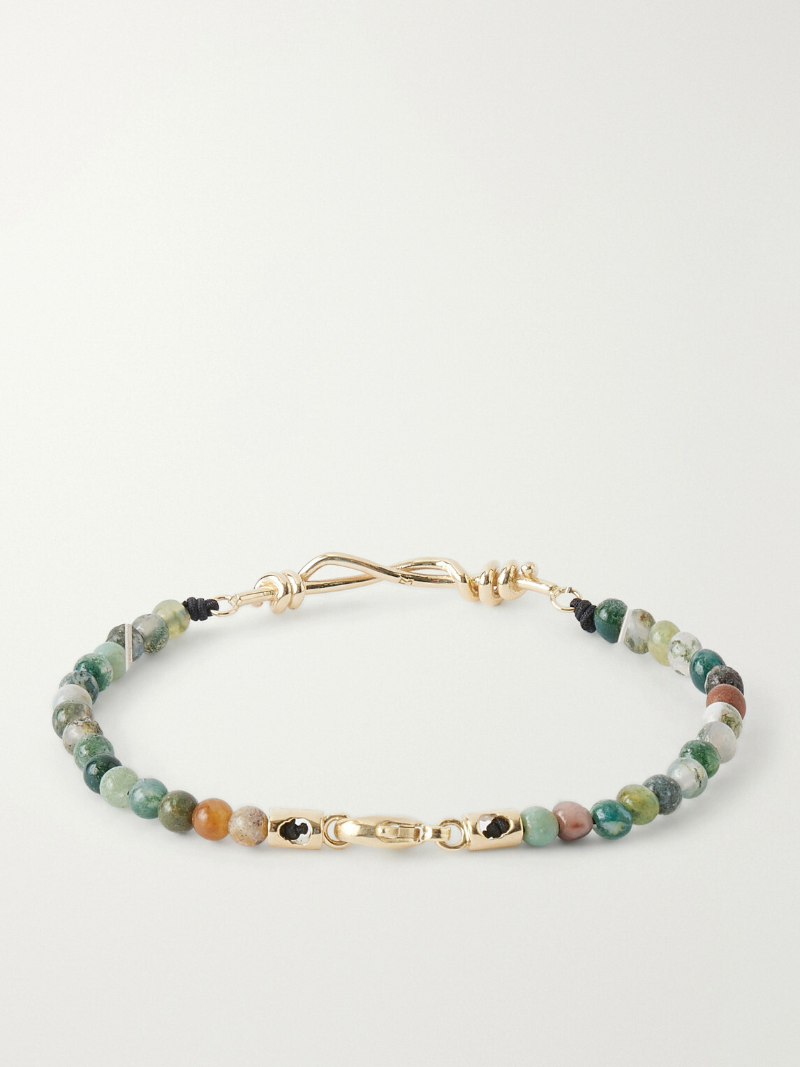 Luis Morais - 14-Karat Gold Agate Beaded Bracelet