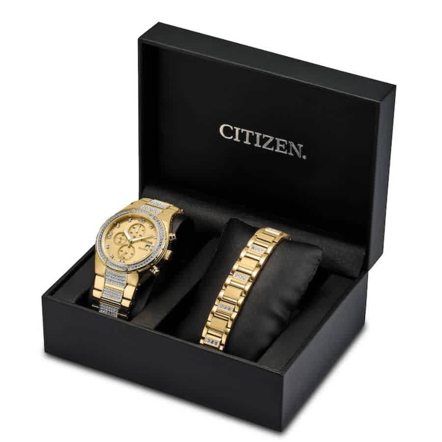 Citizen Corso Eco-Drive Chronograph Watch and Bracelet Box Set CA0752-66P