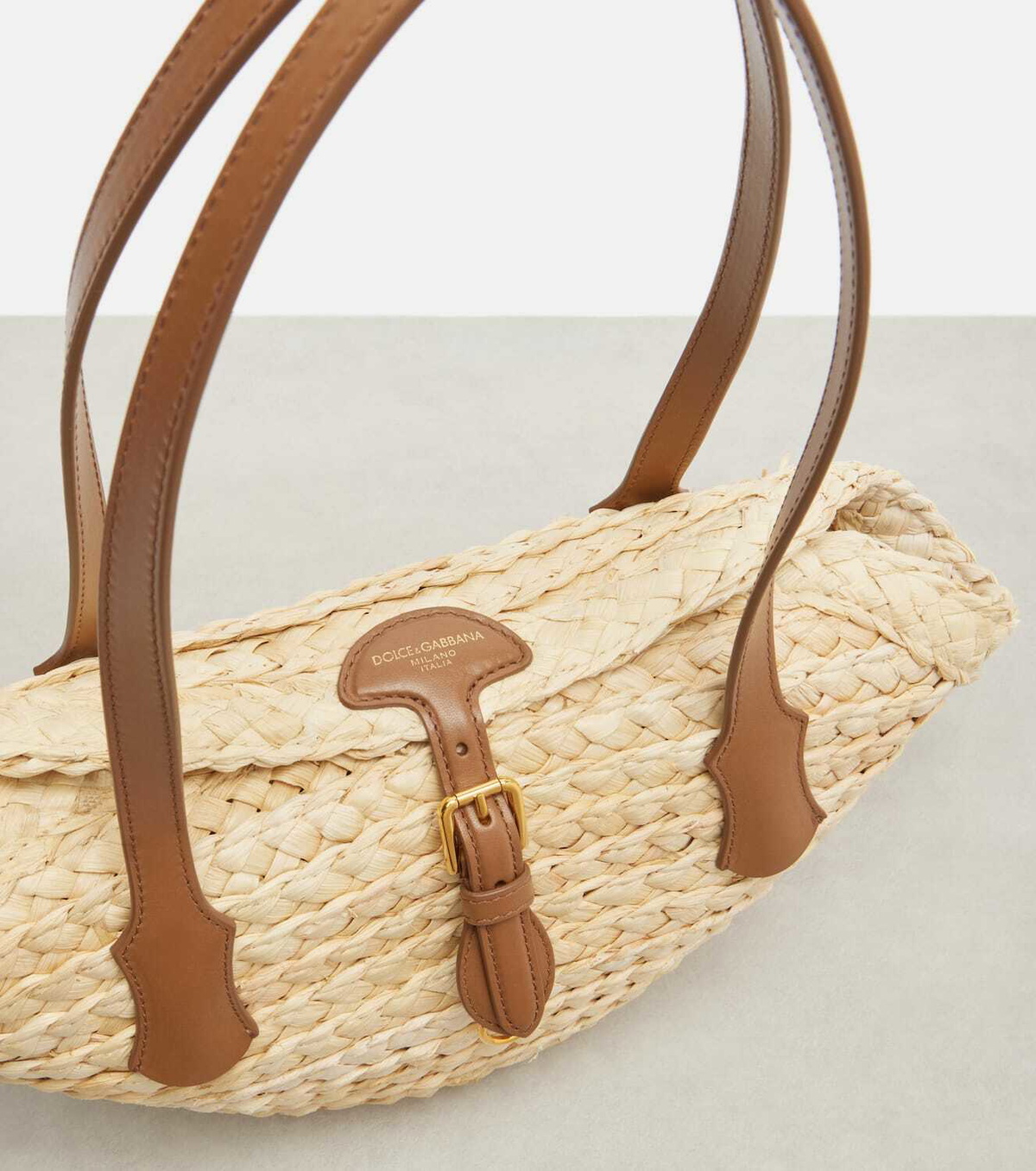 Dolce&Gabbana Capri Small raffia basket bag