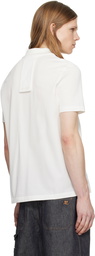 Courrèges White 'AC' Piqué Polo