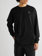 ACRONYM - Printed Layered Cotton-Jersey T-Shirt - Black