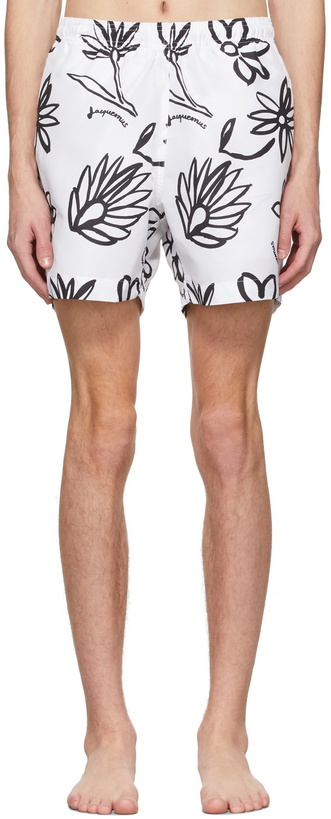 Photo: Jacquemus Black & White 'Le Maillot Peinture' Swim Shorts