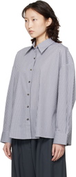 Cordera Gray & White Oversized Shirt