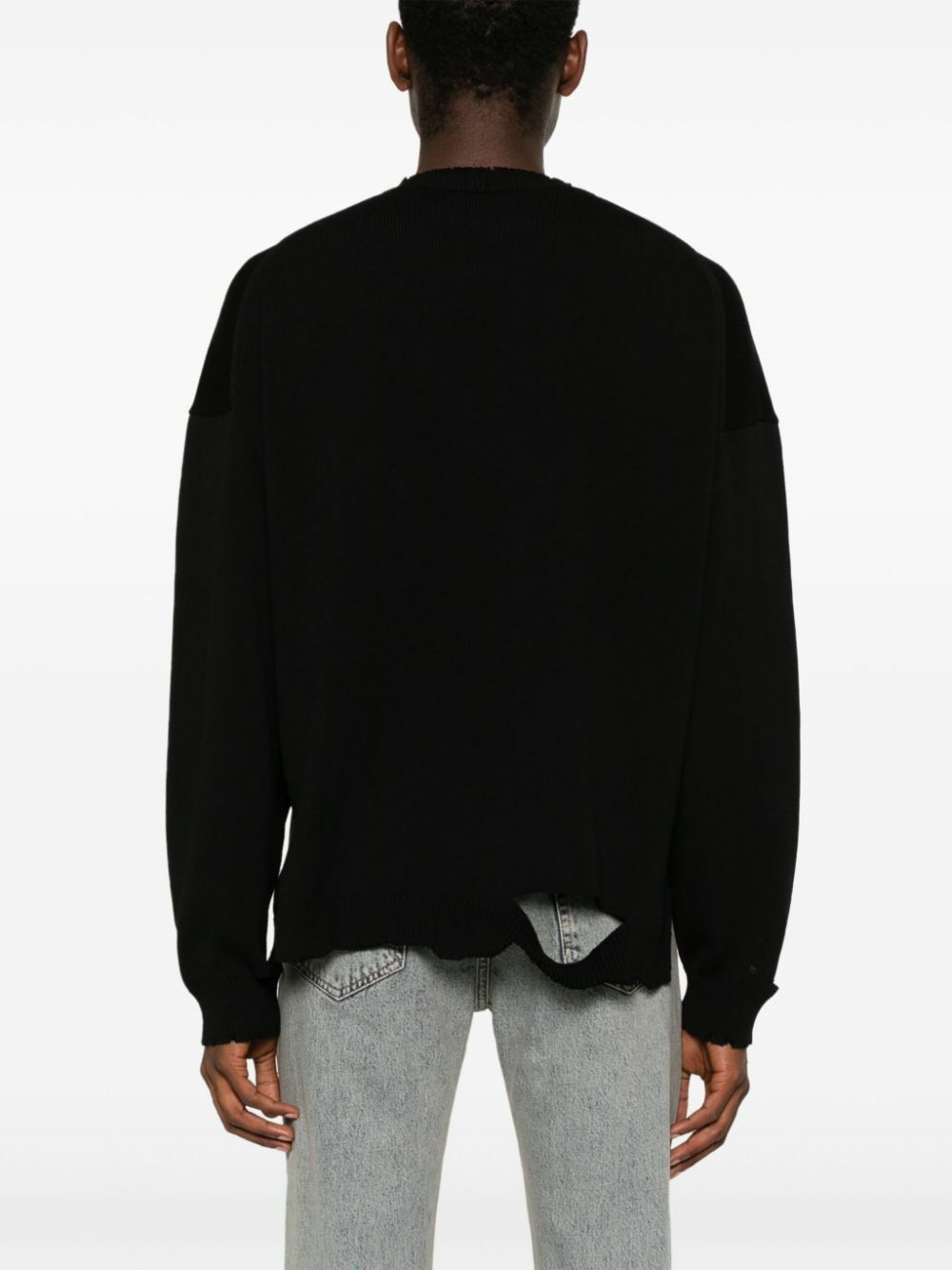Helmut Lang Distressed Ribbed Sweater