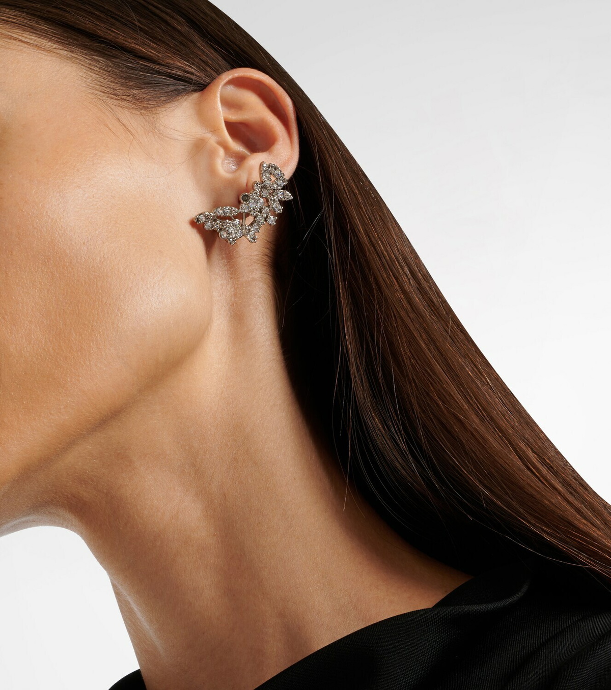 Jil Sander Crystal-embellished ear climbers