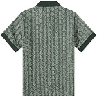Lacoste Men's Geometric Monogram Polo Shirt in Green/Wood Shaving