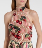 Camilla Notes From The Road printed silk top