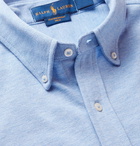 Polo Ralph Lauren - Button-Down Collar Mélange Cotton-Piqué Shirt - Blue