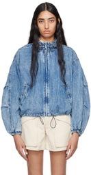 Isabel Marant Etoile Blue Plume Bomber Jacket